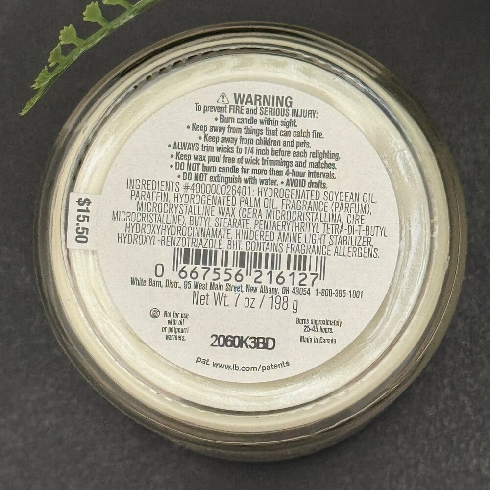 BBW Mahogany Teakwood White Barn Bath & Body Works Mason Jar Single Wick Candle - Picture 10 of 10
